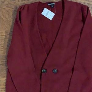 NWT Long burgundy jcrew factory cardigan